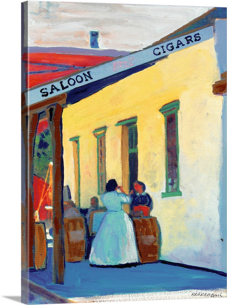 Saloon Girls in Old San Diego. Painting by RD Riccoboni.