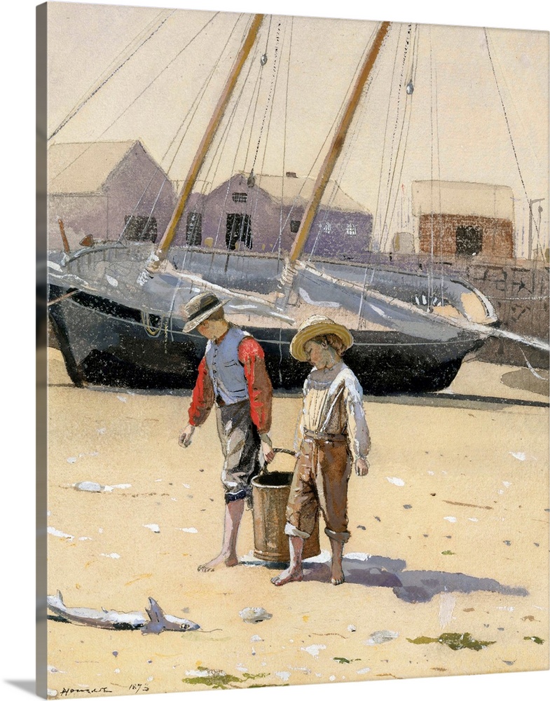 In June 1873 Homer went to Gloucester, Massachusetts, where he painted his first watercolors, depictions of the local chil...