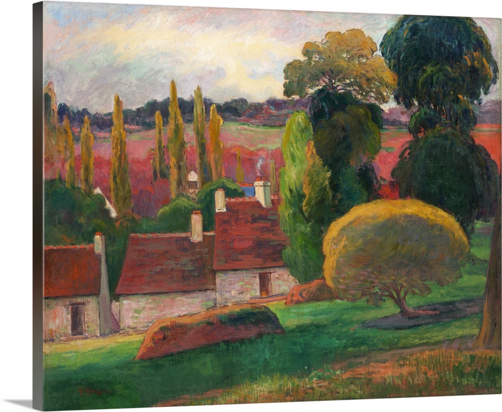 A Farm in Brittany (ca. 1894) by Paul Gauguin.