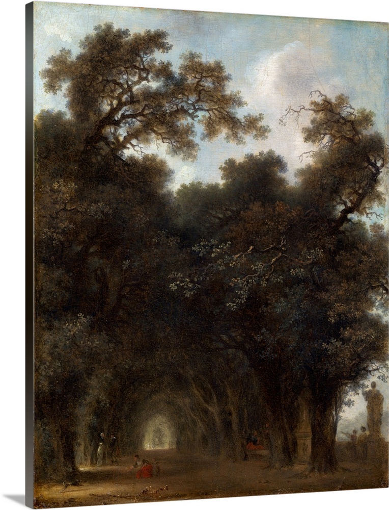 While Fragonard was primarily a figure painter, he was also a gifted landscapist, influenced by Dutch views of the previou...