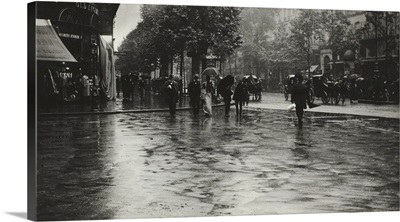 A Wet Day On The Boulevard, Paris