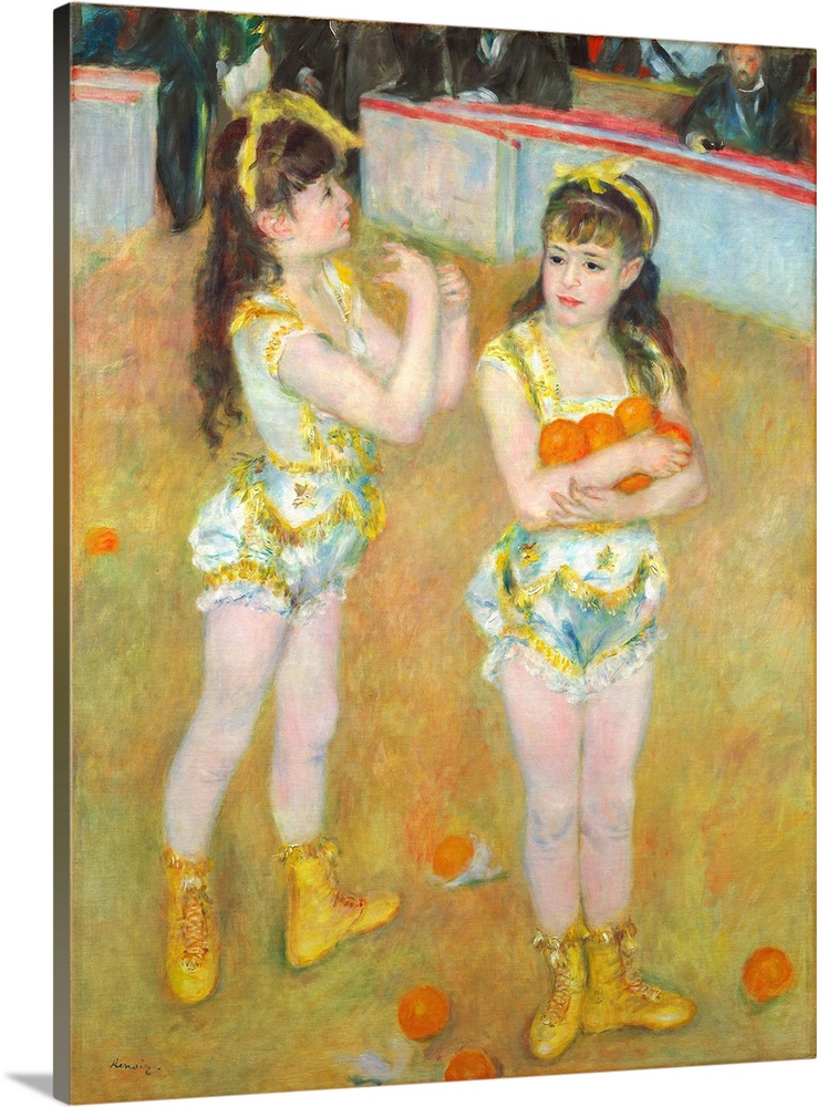 The two little circus girls in this painting are Francisca and Angelina Wartenberg, who performed as acrobats in the famed...