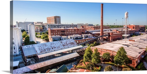 tobacco warehouse durham Aerial view of the warehouses at the American Tobacco Historic District,  Durham, NC