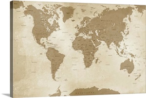 Antique Style World Map image thumbnail
