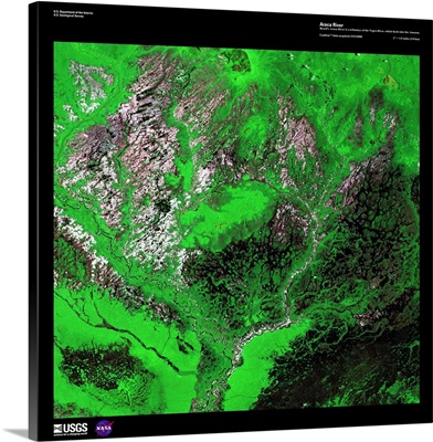 Araca River - USGS Earth as Art