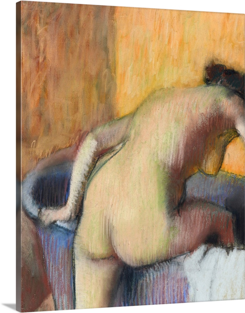 Degas's interest in the motif of a nude entering the water apparently dates to his student days, when he copied the figure...