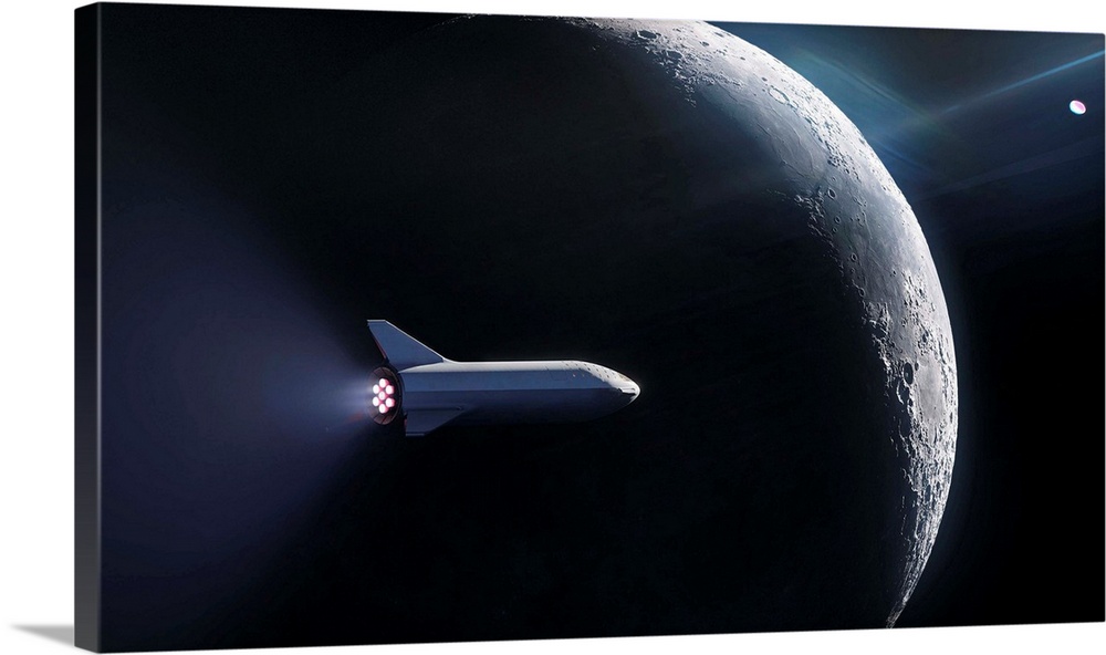 Artist Rendering of SpaceX's Starship and Super Heavy (formerly known as BFR).