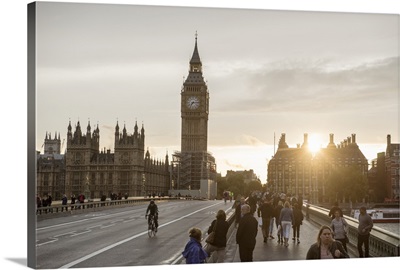 Big Ben and the Portcullis House at Sunset, Westminster, London, UK