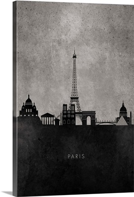 Black and White Minimalist Paris Skyline