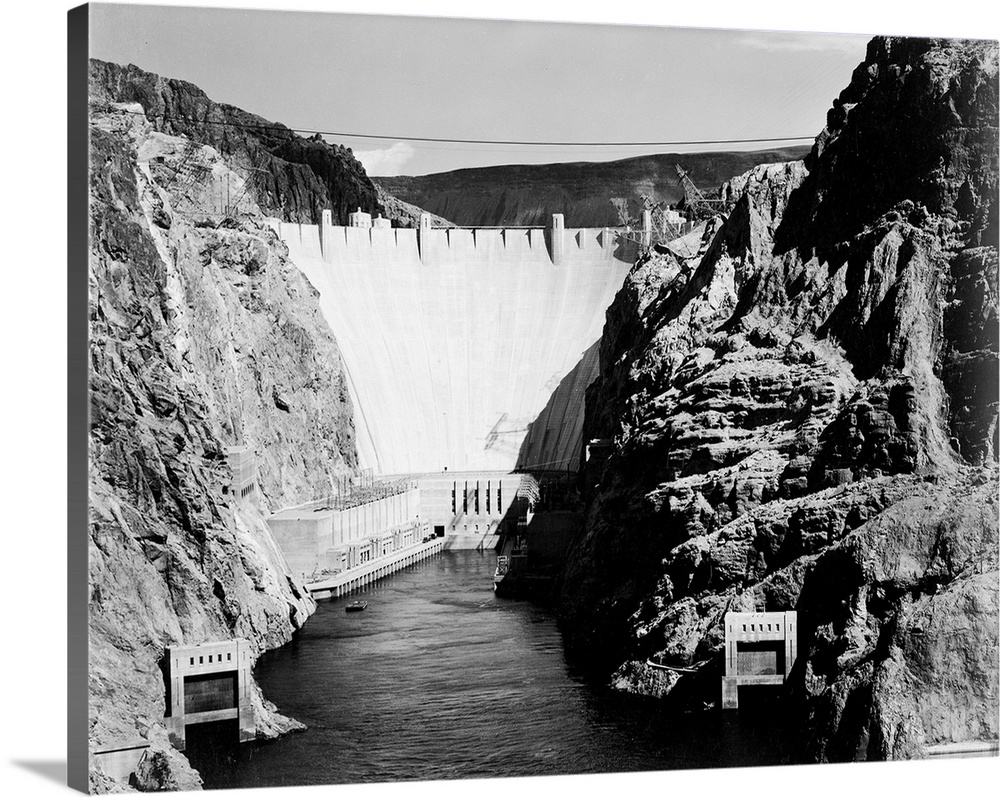 Boulder Dam, 1941, looking across river to dam.