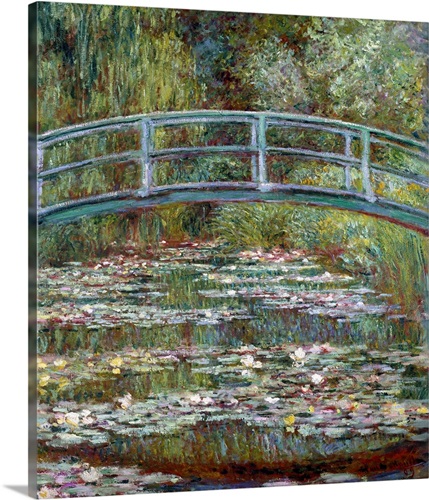 Bridge over a Pond of Water Lilies | Great Big Canvas