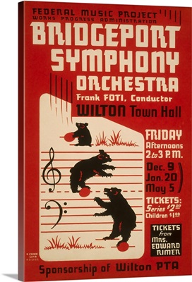 Bridgeport Symphony Orchestra - WPA Poster