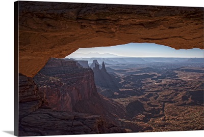 Buck Canyon, framed by the Mesa Arch, Canyonlands National Park, Utah