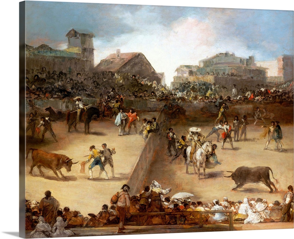 Goya treated the theme of bullfighting in a number of paintings, in a celebrated series of prints-the?Tauromaquia, publish...