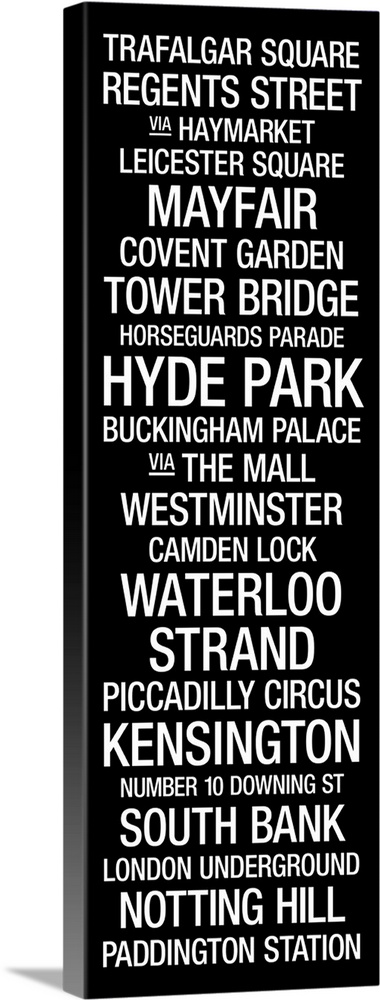 Panoramic bus roll art the United Kingdom incorporates landmarks such as Leicester Square, Buckingham Palace, Hyde Park an...