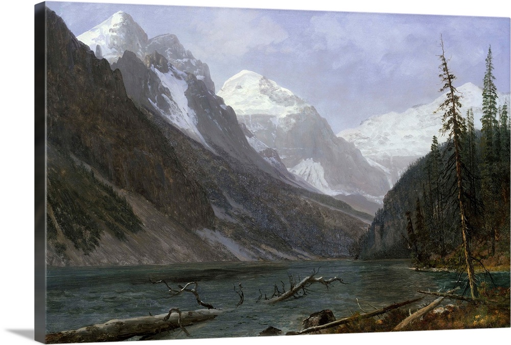 During his travels in the American and Canadian West, Bierstadt made oil sketches such as this one, which he used, back in...
