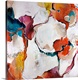 image thumbnail of A colorful piece of square artwork that is abstract with creamy paint textures.