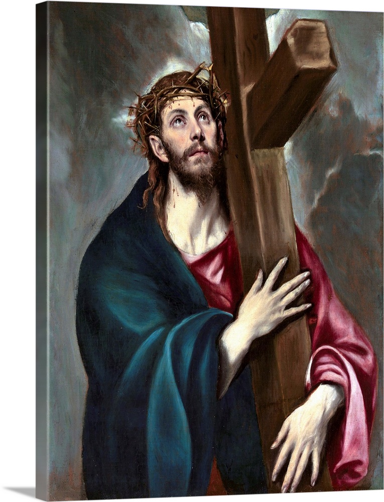 During his long career in Spain, El Greco produced numerous paintings of Christ carrying the cross. The Lehman canvas, arg...