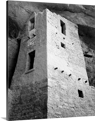 Cliff Palace, Mesa Verde National Park, Vertical Of Tower, Taken From Above