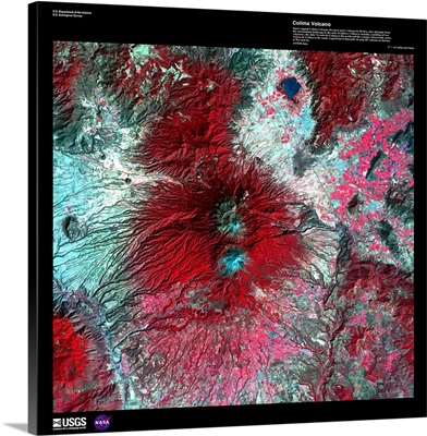 Colima Volcano - USGS Earth as Art