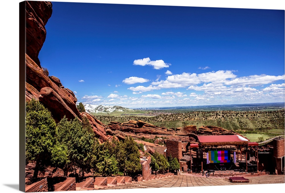 View of Colorado's great plains from Red Rocks Amphitheater.