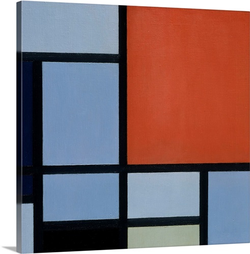 Mondrian Composition Stretched Canvas Print