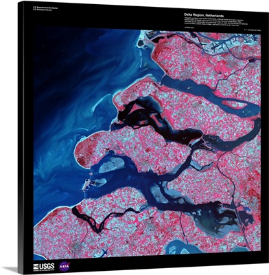 Delta Region, Netherlands - USGS Earth as Art