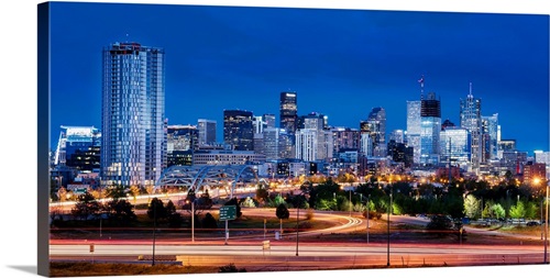 Denver Skyline at Night | Great Big Canvas