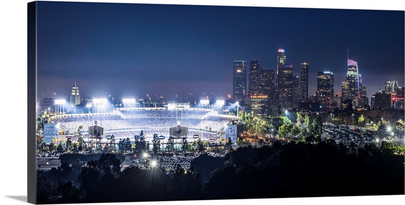 Dodger Stadium, Los Angeles, California, At Night