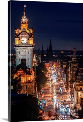 Edinburgh Clock Tower at Night, Scotland