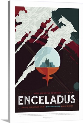 Enceladus - JPL Travel Poster