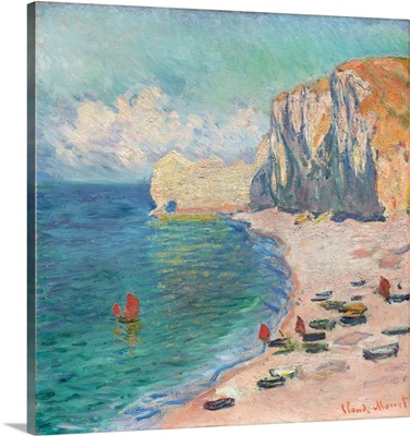 Etretat - The Beach And The Falaise d'Amont
