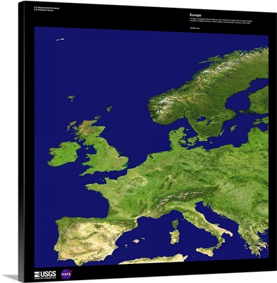 Europe - USGS Earth as Art