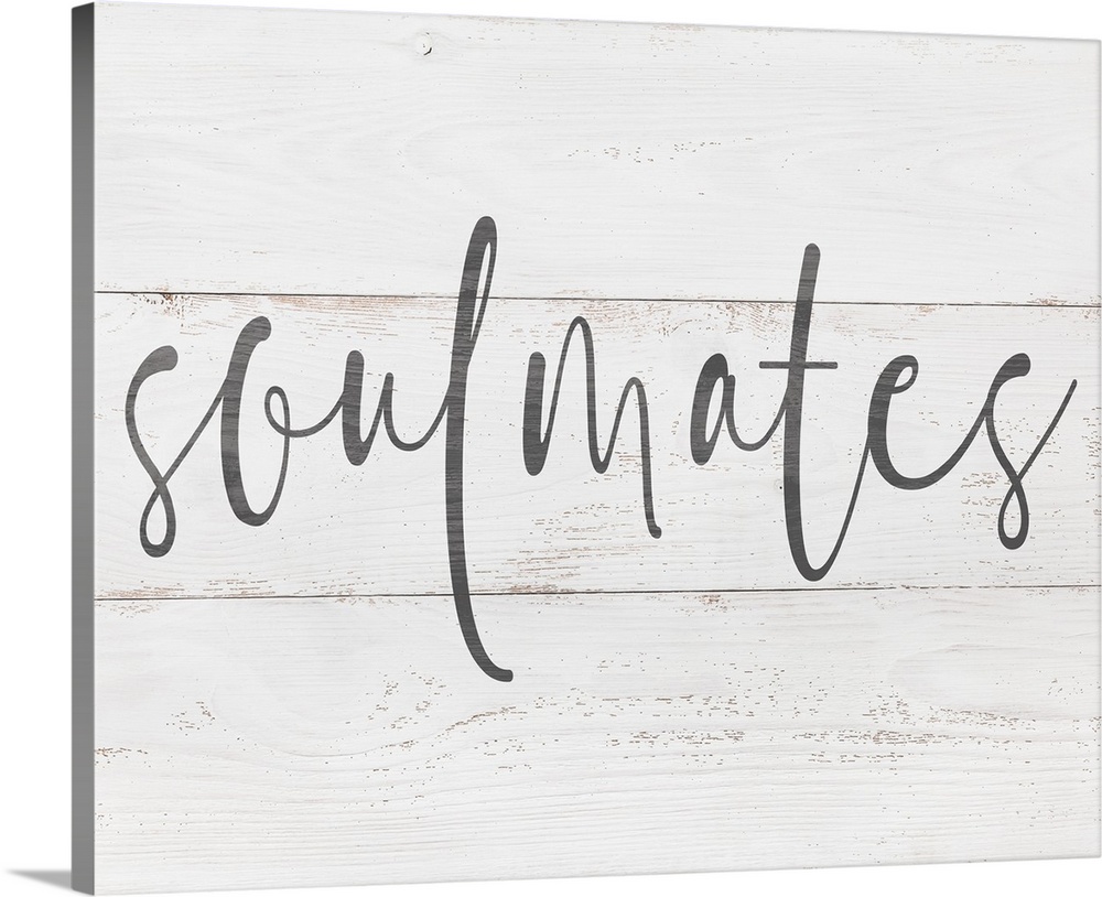 A simple, single word sentiment in grey on a rustic board background, perfect for a country or farmhouse decor style.
