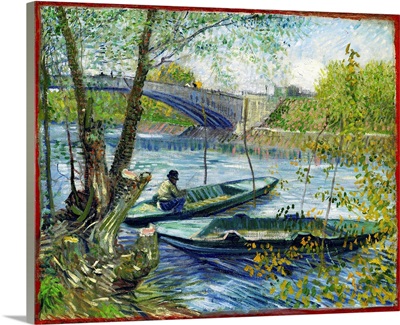 Fishing in Spring, the Pont de Clichy (Asnieres)