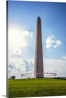 Flags Surround The Washington Monument, Washington DC