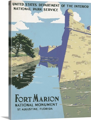 Fort Marion National Monument, St. Augustine, Florida - WPA Poster