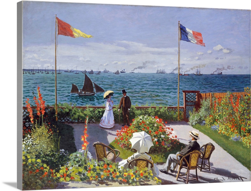 Monet spent the summer of 1867 with his family at Sainte-Adresse, a seaside resort near Le Havre. It was there that he pai...