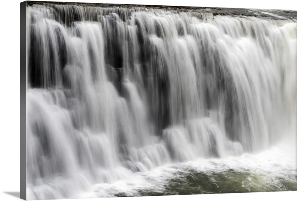 Photograph of a waterfall from the Genesee River in Letchworth State Park, NY.