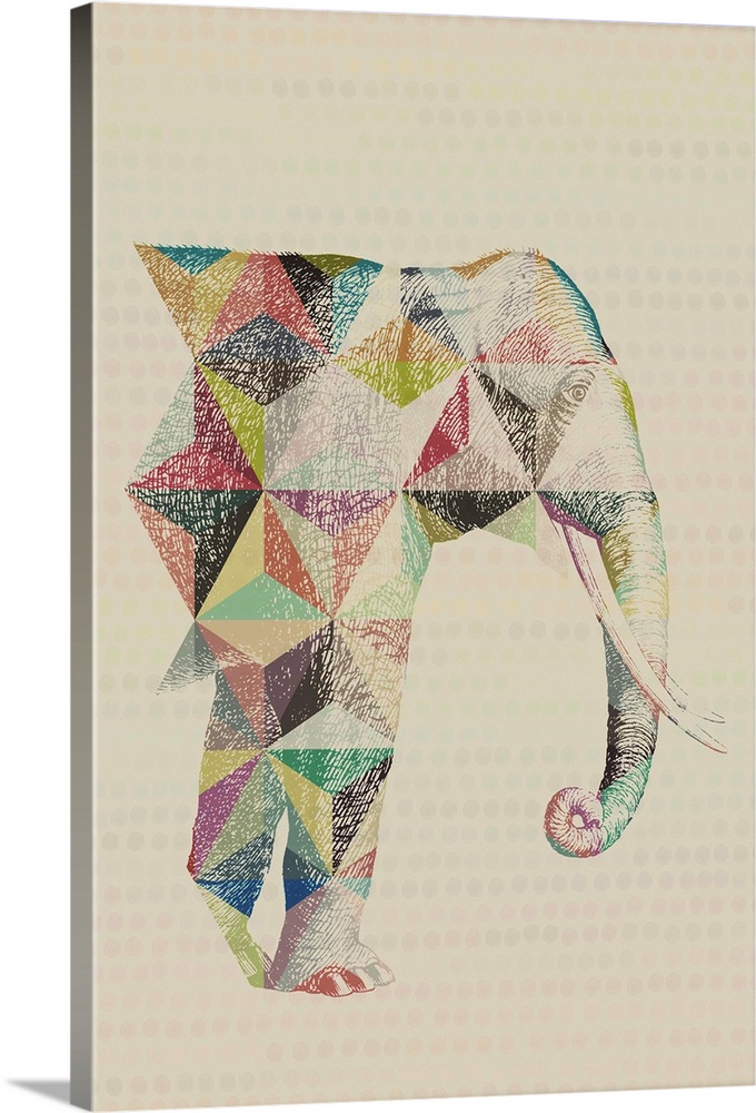 Geometric Shape Animals - Elephant Wall Art, Canvas Prints, Framed Prints,  Wall Peels | Great Big Canvas