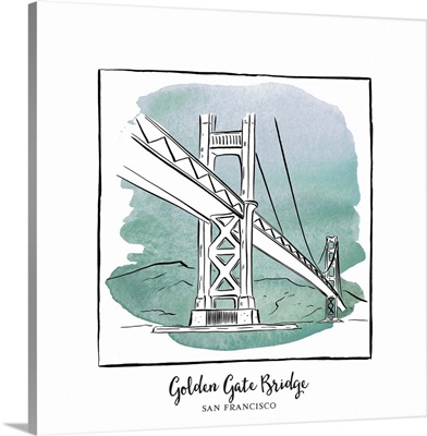 Golden Gate Bridge - Brushstroke Buildings