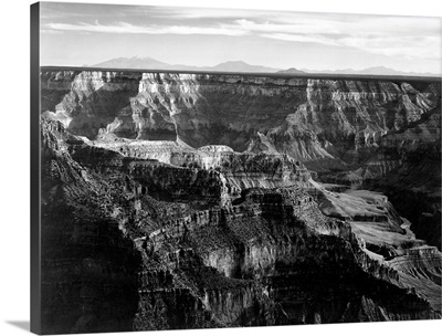 Grand Canyon National Park, Broad Panorama With Detail Of Canyon