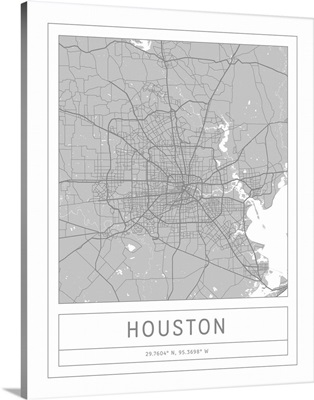 Gray Minimal City Map Of Houston