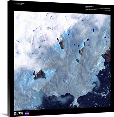 Greenland Coast - USGS Earth as Art