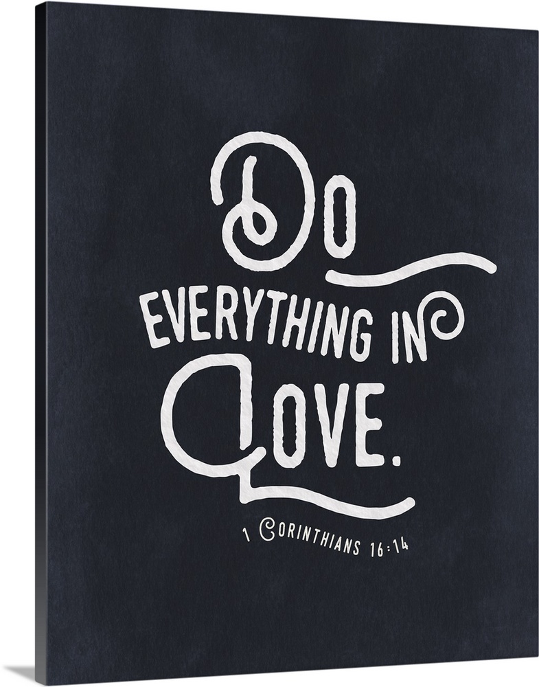 Handlettered Bible Verse - Corinthians 16:14