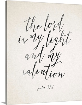 Handlettered Bible Verse - Psalm 27:1