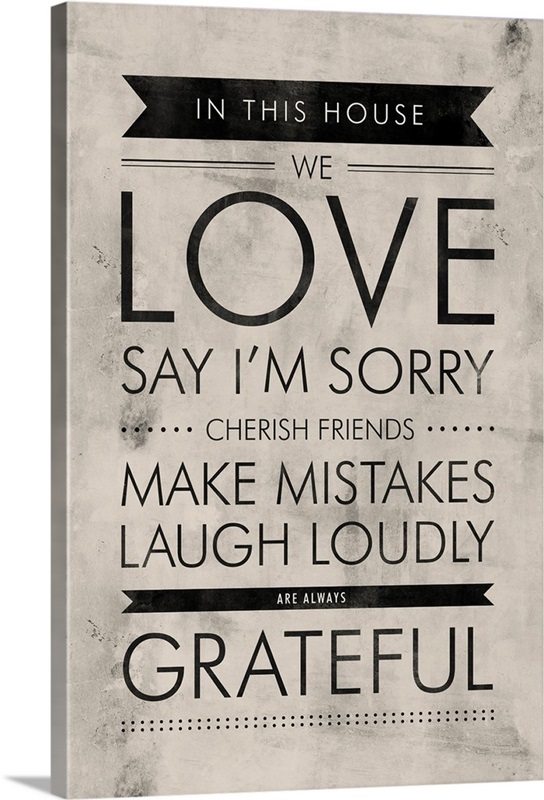 In This House Wall Art, Canvas Prints, Framed Prints, Wall Peels