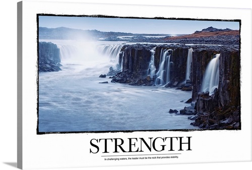 Inspirational Motivational Poster: In challenging waters | Great Big Canvas