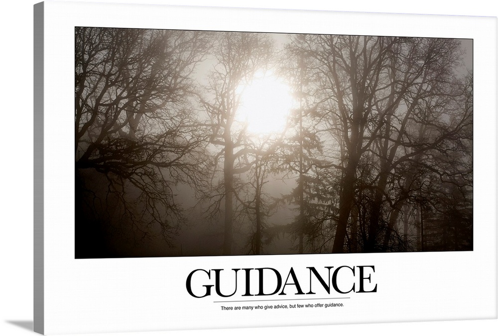 Guidance: There are many who give advice, but few who offer guidance.