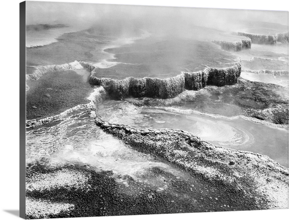 Jupiter Terrace - Fountain Geyser Pool, Yellowstone National Park, from above.